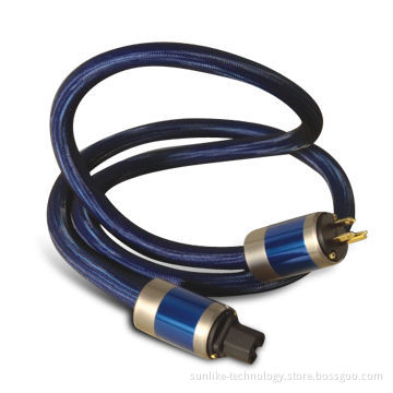 HI-FI Power Cord, 24K Gold-plated SCC Pin